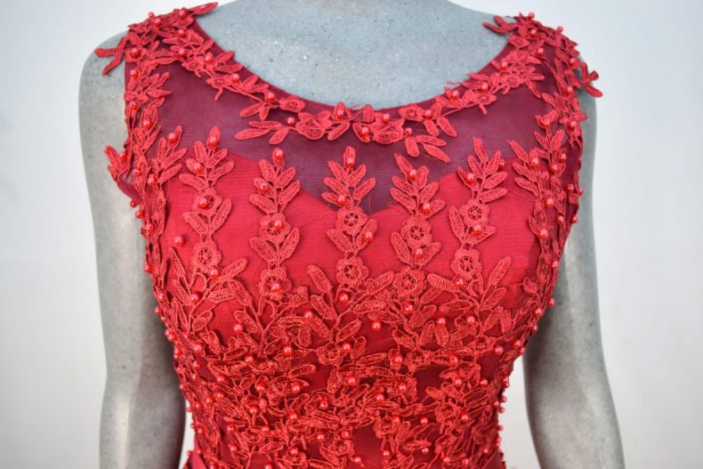 Renta de vestido de fiesta Largo Mod. VL4761 color rojo