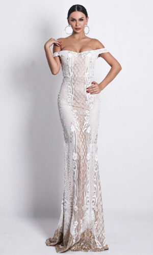Vestido de noche blanco