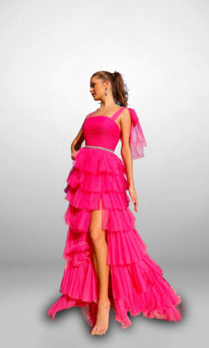 Vestido de fiesta fucsia