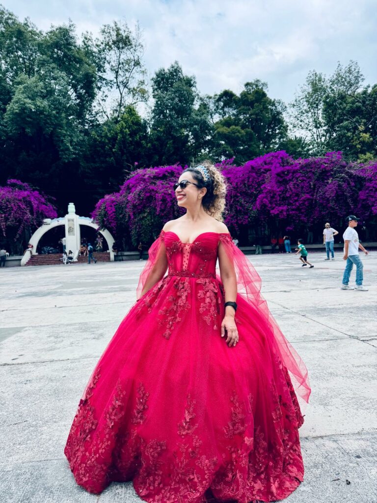 vestido rojo de xv