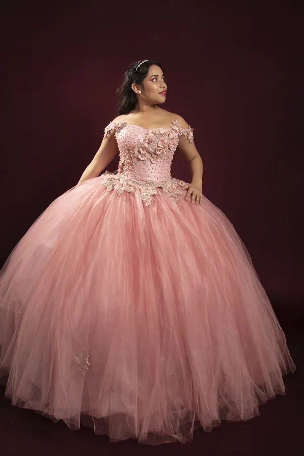 Vestido de XV años rosa
