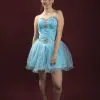 Vestido de XV años azul cielo