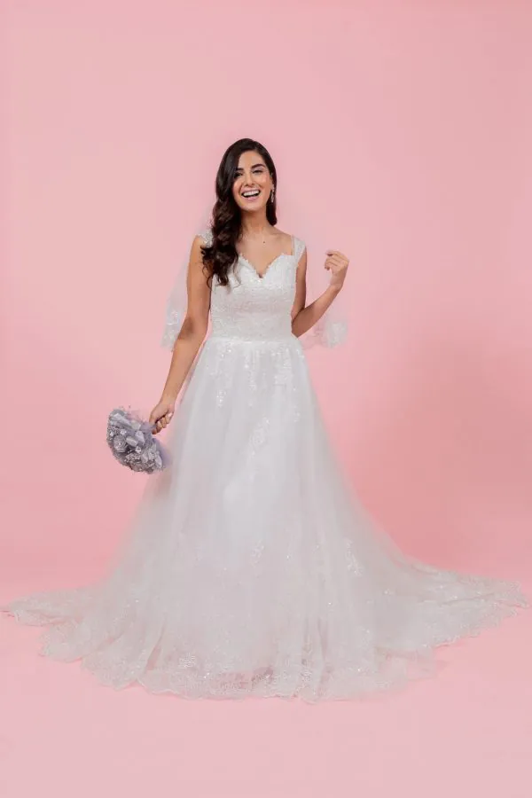 Vestido de novia corte A