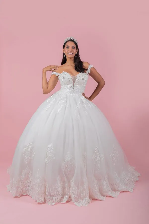 Vestido de novia corte princesa