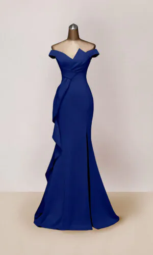 Vestido de noche color azul marino talla 10 y 12