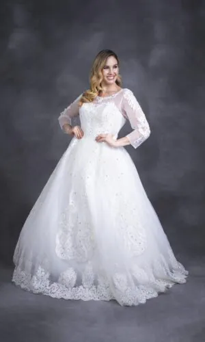 Vestido de novia corte princesa