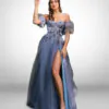 Vestido de fiesta color azul talla 6