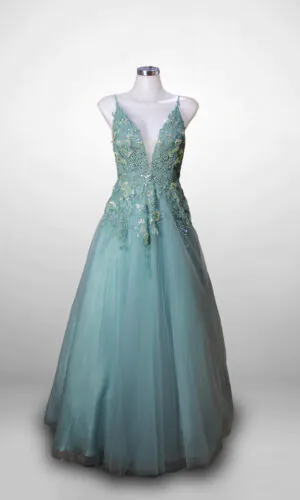 Vestido de noche azul