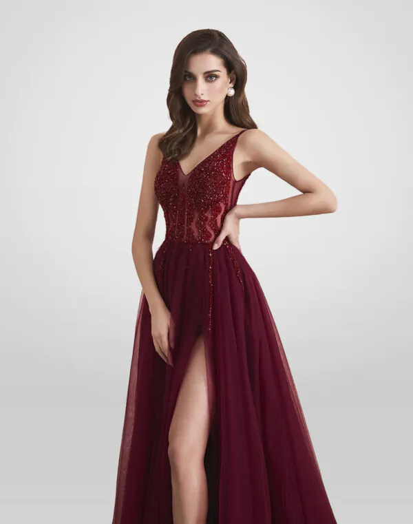 Vestido de noche vino
