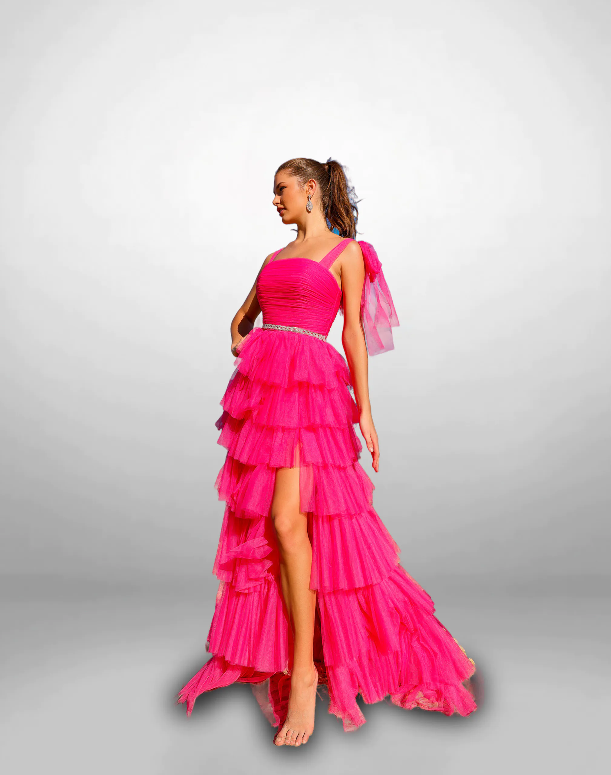 Vestido de fiesta fucsia