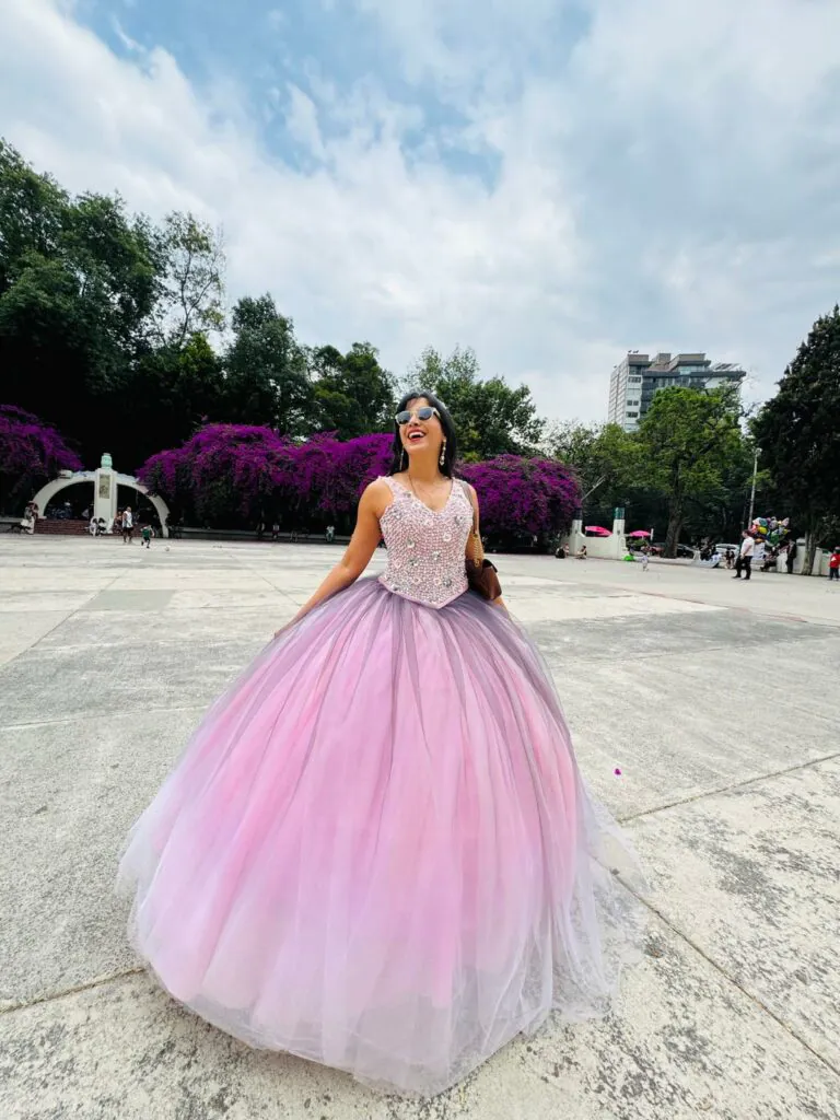 vestido rosas de xv